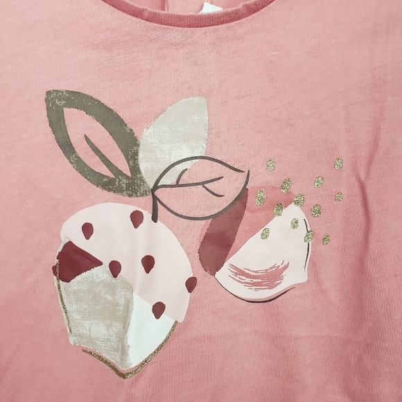 Mayoral NWT Baby Girl 18 Months Pink Long Sleeve Shirt Fruit Print Top - Picture 4 of 5